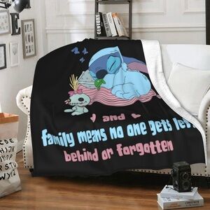 New in Package Lilo and Stitch Sherpa Throw Blanket - 60”x50”